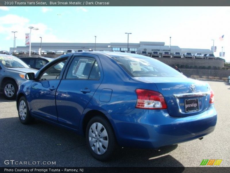 Blue Streak Metallic / Dark Charcoal 2010 Toyota Yaris Sedan