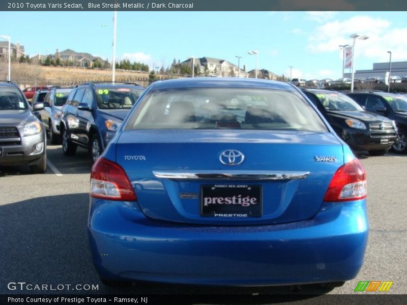 Blue Streak Metallic / Dark Charcoal 2010 Toyota Yaris Sedan