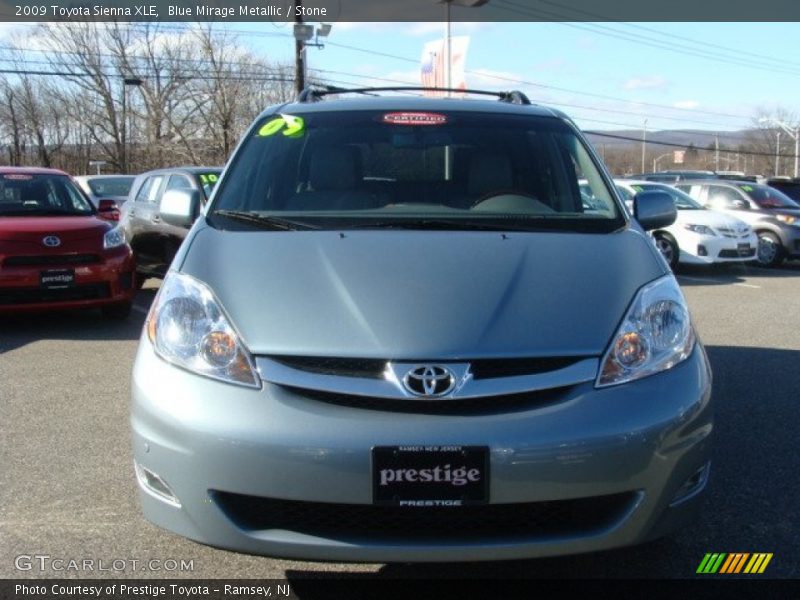 Blue Mirage Metallic / Stone 2009 Toyota Sienna XLE