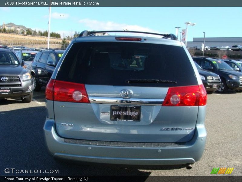Blue Mirage Metallic / Stone 2009 Toyota Sienna XLE