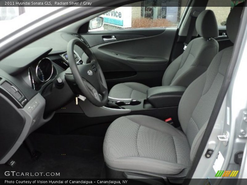 Radiant Silver / Gray 2011 Hyundai Sonata GLS