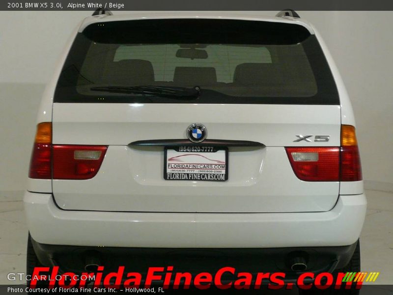 Alpine White / Beige 2001 BMW X5 3.0i