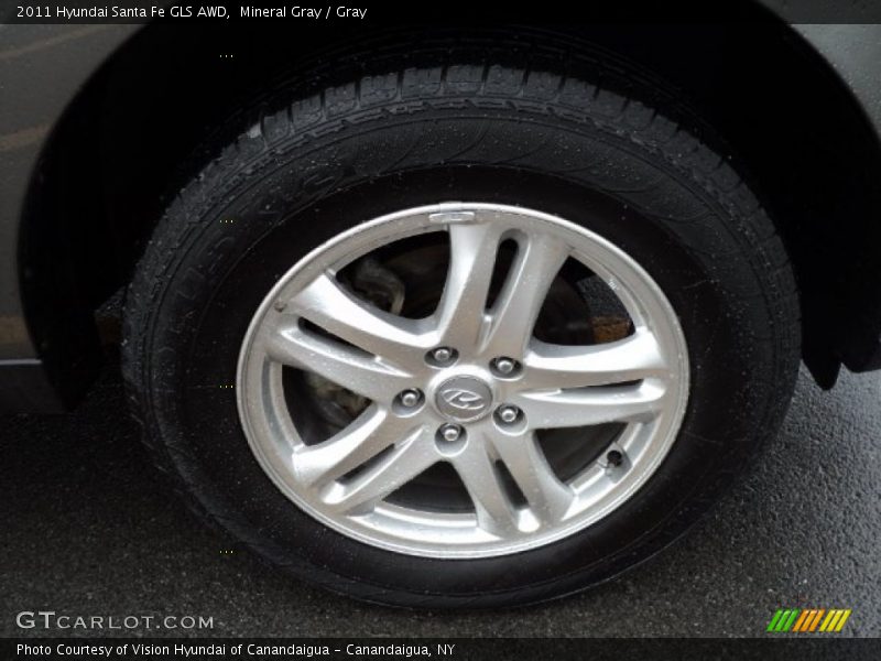 Mineral Gray / Gray 2011 Hyundai Santa Fe GLS AWD