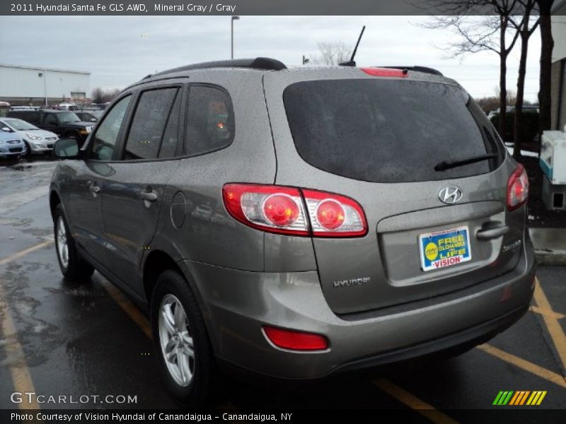 Mineral Gray / Gray 2011 Hyundai Santa Fe GLS AWD
