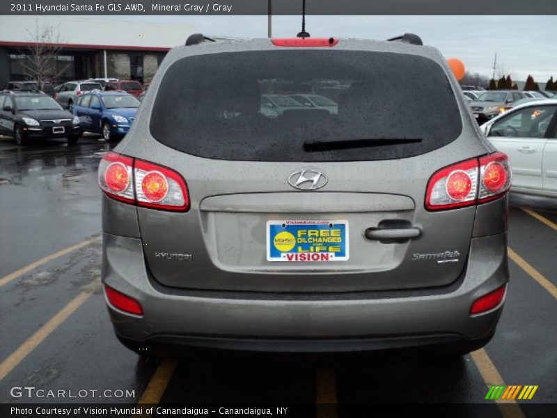 Mineral Gray / Gray 2011 Hyundai Santa Fe GLS AWD