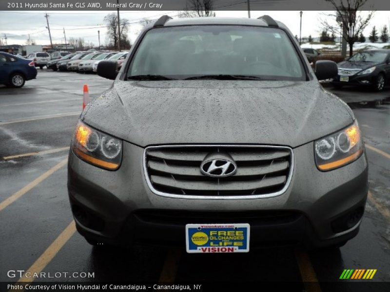 Mineral Gray / Gray 2011 Hyundai Santa Fe GLS AWD