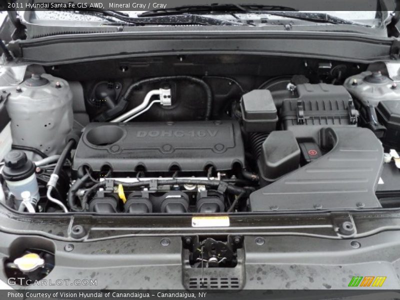 Mineral Gray / Gray 2011 Hyundai Santa Fe GLS AWD