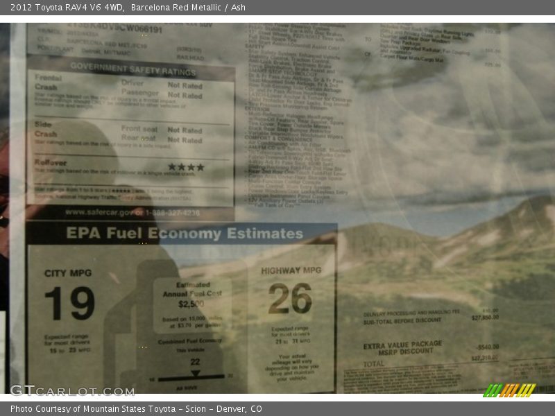 Barcelona Red Metallic / Ash 2012 Toyota RAV4 V6 4WD