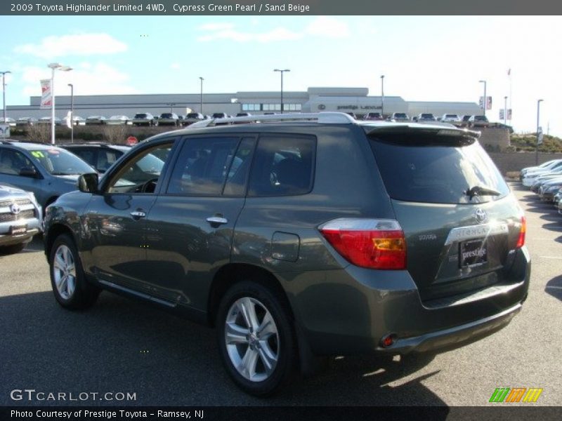 Cypress Green Pearl / Sand Beige 2009 Toyota Highlander Limited 4WD