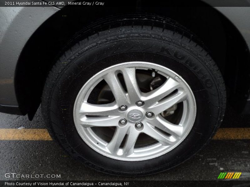 Mineral Gray / Gray 2011 Hyundai Santa Fe GLS AWD