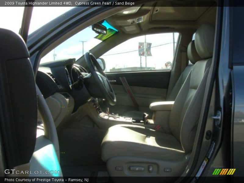Cypress Green Pearl / Sand Beige 2009 Toyota Highlander Limited 4WD