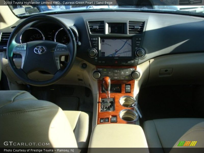 Cypress Green Pearl / Sand Beige 2009 Toyota Highlander Limited 4WD
