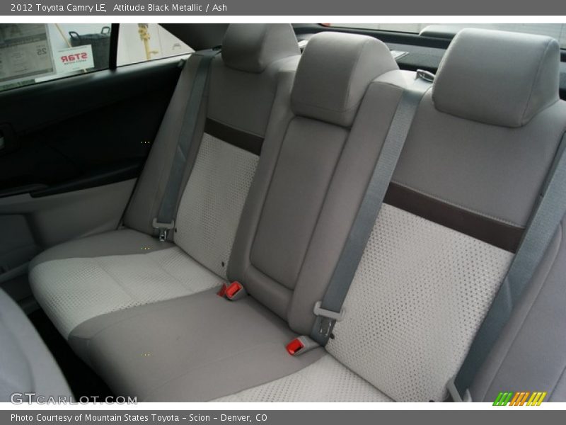 Rear Seat of 2012 Camry LE