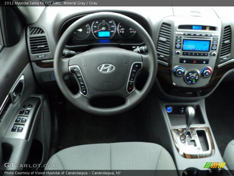 Mineral Gray / Gray 2011 Hyundai Santa Fe GLS AWD