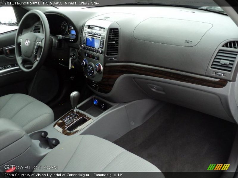 Mineral Gray / Gray 2011 Hyundai Santa Fe GLS AWD