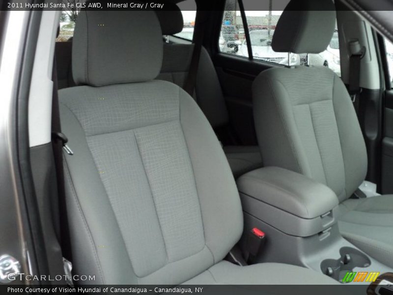 Mineral Gray / Gray 2011 Hyundai Santa Fe GLS AWD