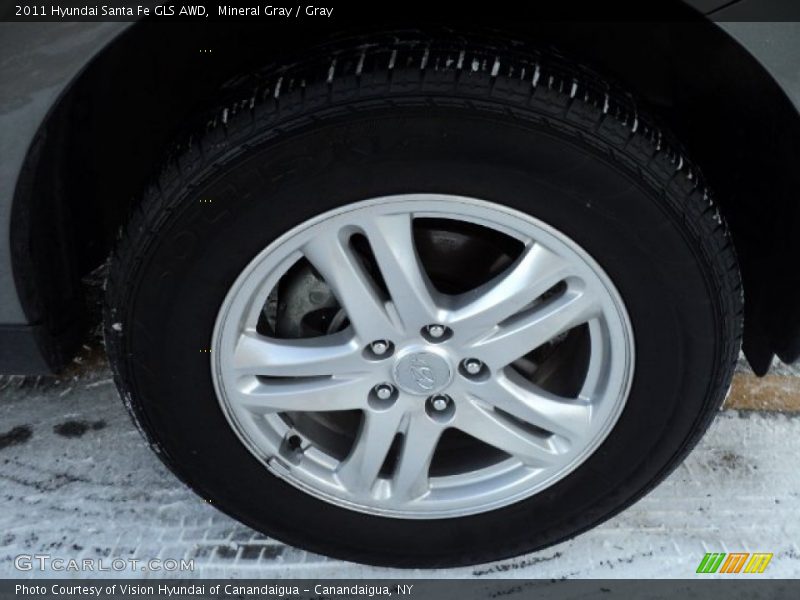 Mineral Gray / Gray 2011 Hyundai Santa Fe GLS AWD