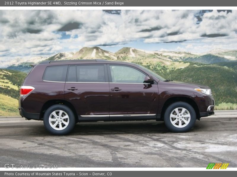 Sizzling Crimson Mica / Sand Beige 2012 Toyota Highlander SE 4WD