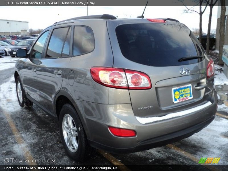 Mineral Gray / Gray 2011 Hyundai Santa Fe GLS AWD