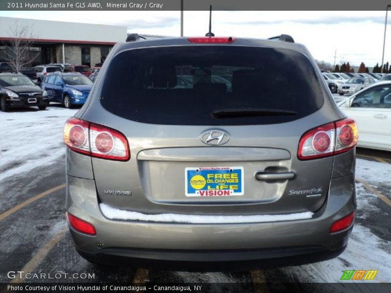 Mineral Gray / Gray 2011 Hyundai Santa Fe GLS AWD