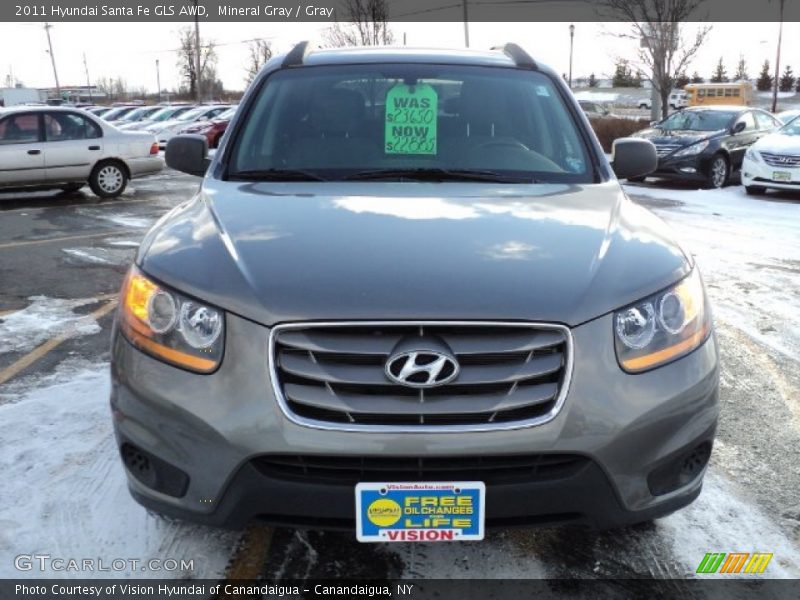 Mineral Gray / Gray 2011 Hyundai Santa Fe GLS AWD