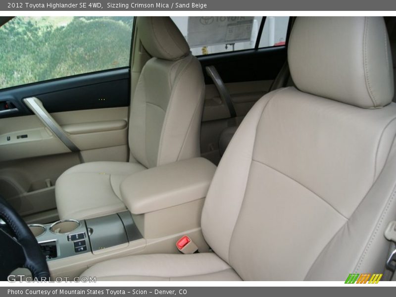 Sizzling Crimson Mica / Sand Beige 2012 Toyota Highlander SE 4WD