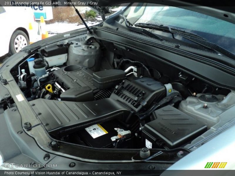 Mineral Gray / Gray 2011 Hyundai Santa Fe GLS AWD