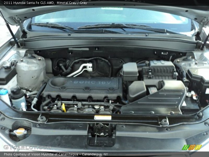 Mineral Gray / Gray 2011 Hyundai Santa Fe GLS AWD