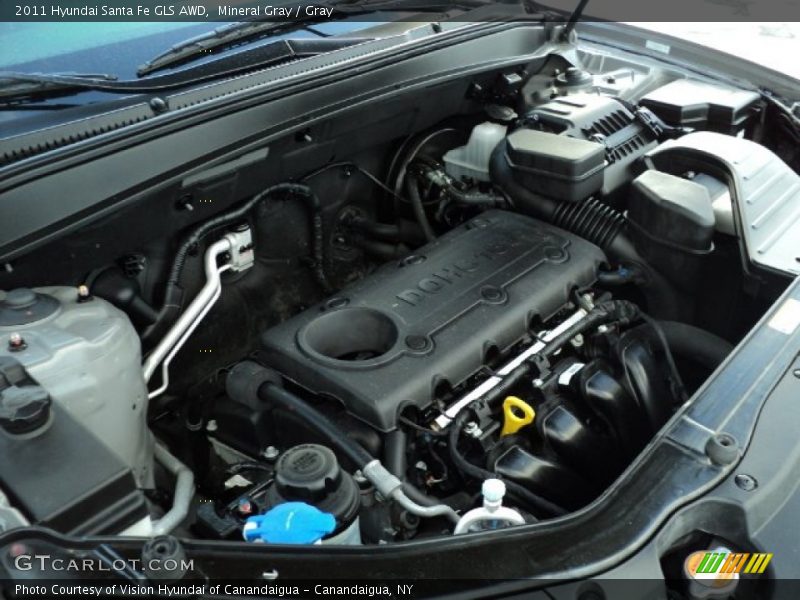 Mineral Gray / Gray 2011 Hyundai Santa Fe GLS AWD