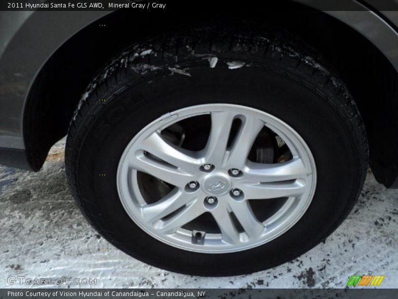 Mineral Gray / Gray 2011 Hyundai Santa Fe GLS AWD