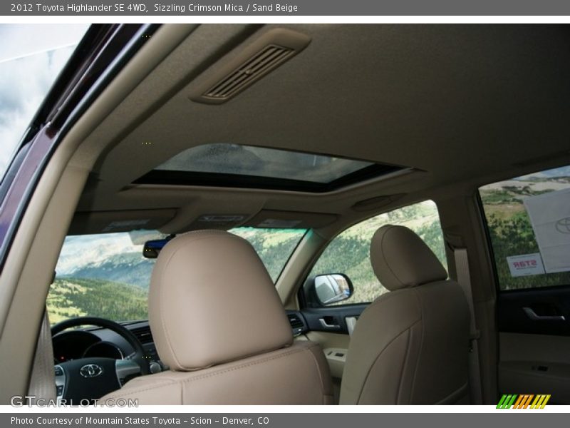 Sizzling Crimson Mica / Sand Beige 2012 Toyota Highlander SE 4WD