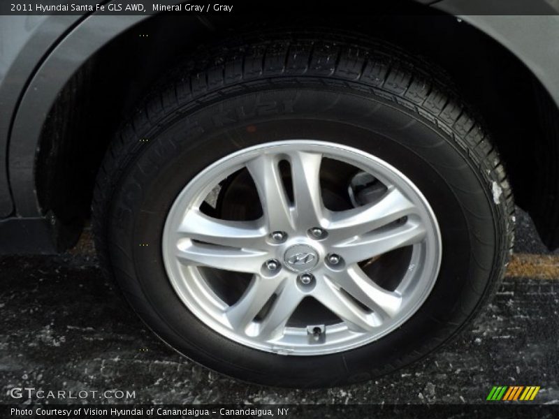 Mineral Gray / Gray 2011 Hyundai Santa Fe GLS AWD