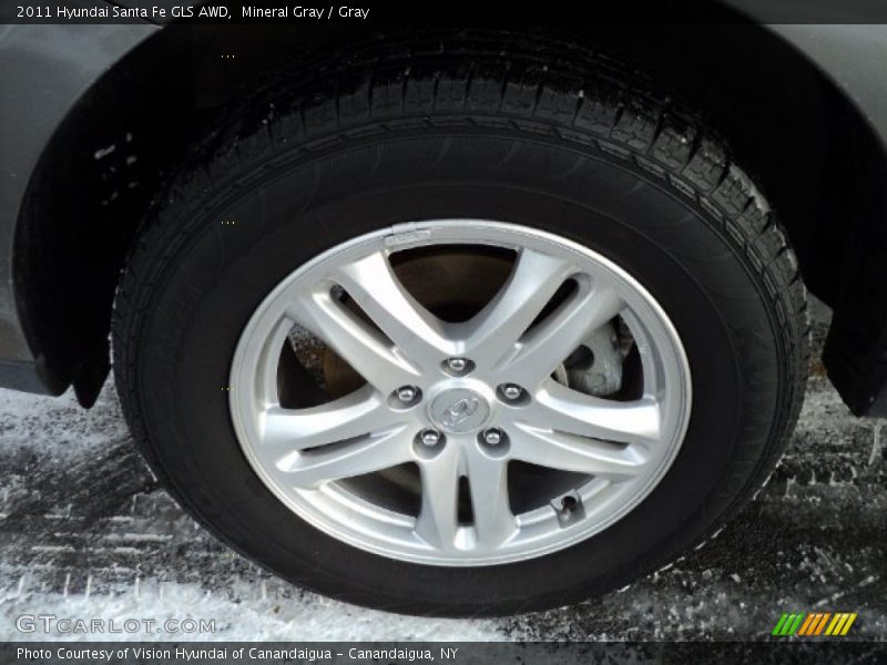 Mineral Gray / Gray 2011 Hyundai Santa Fe GLS AWD