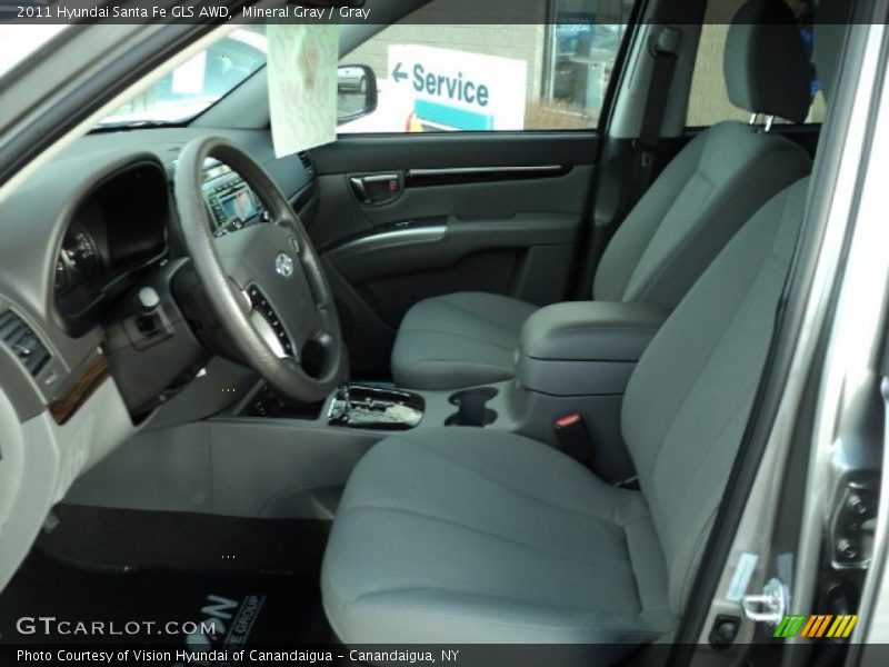 Mineral Gray / Gray 2011 Hyundai Santa Fe GLS AWD
