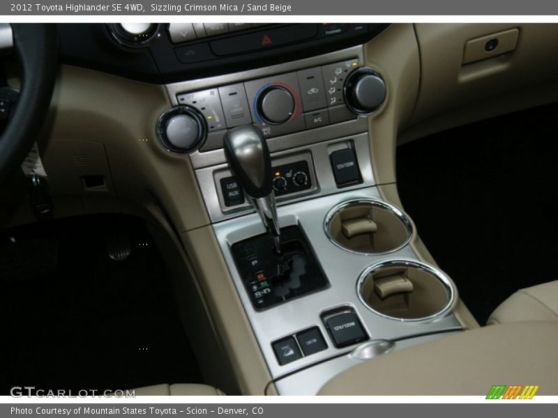 Sizzling Crimson Mica / Sand Beige 2012 Toyota Highlander SE 4WD