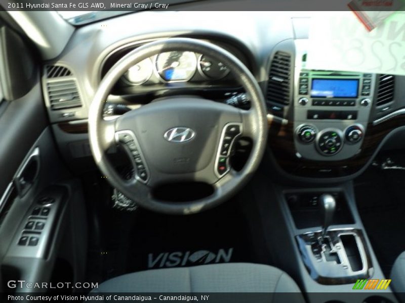 Mineral Gray / Gray 2011 Hyundai Santa Fe GLS AWD