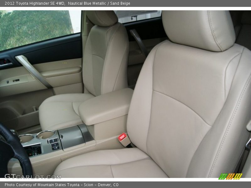 Nautical Blue Metallic / Sand Beige 2012 Toyota Highlander SE 4WD