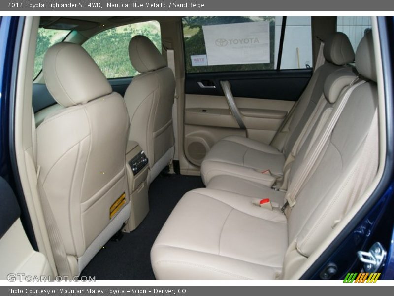 Nautical Blue Metallic / Sand Beige 2012 Toyota Highlander SE 4WD