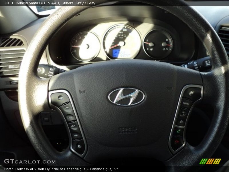 Mineral Gray / Gray 2011 Hyundai Santa Fe GLS AWD