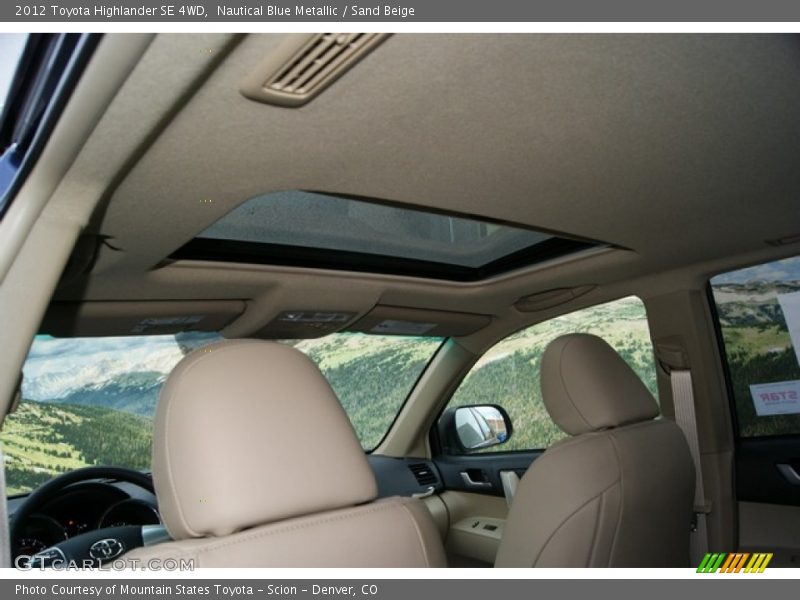 Nautical Blue Metallic / Sand Beige 2012 Toyota Highlander SE 4WD