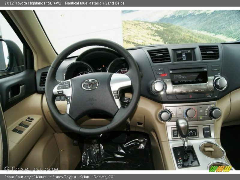 Nautical Blue Metallic / Sand Beige 2012 Toyota Highlander SE 4WD