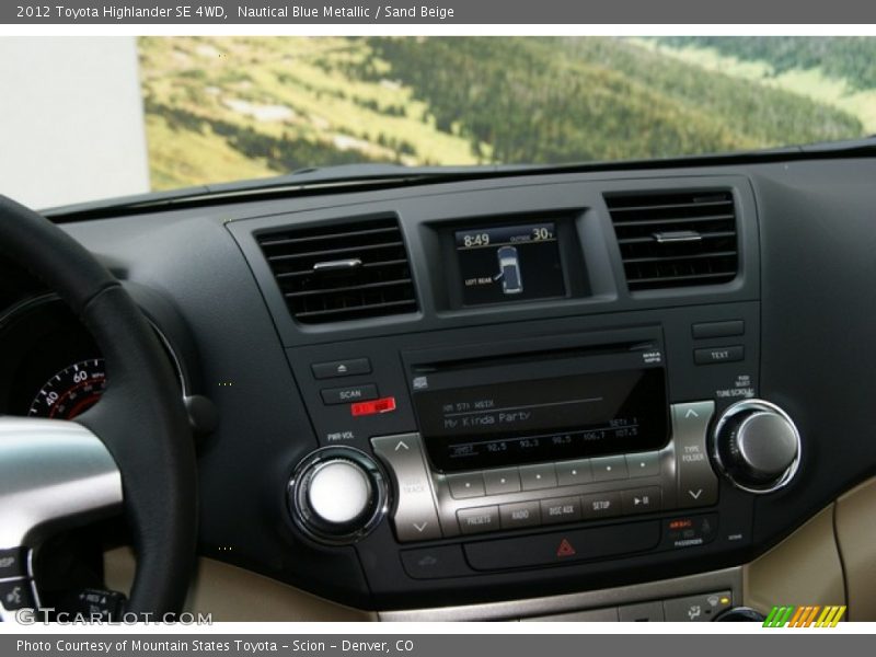 Nautical Blue Metallic / Sand Beige 2012 Toyota Highlander SE 4WD