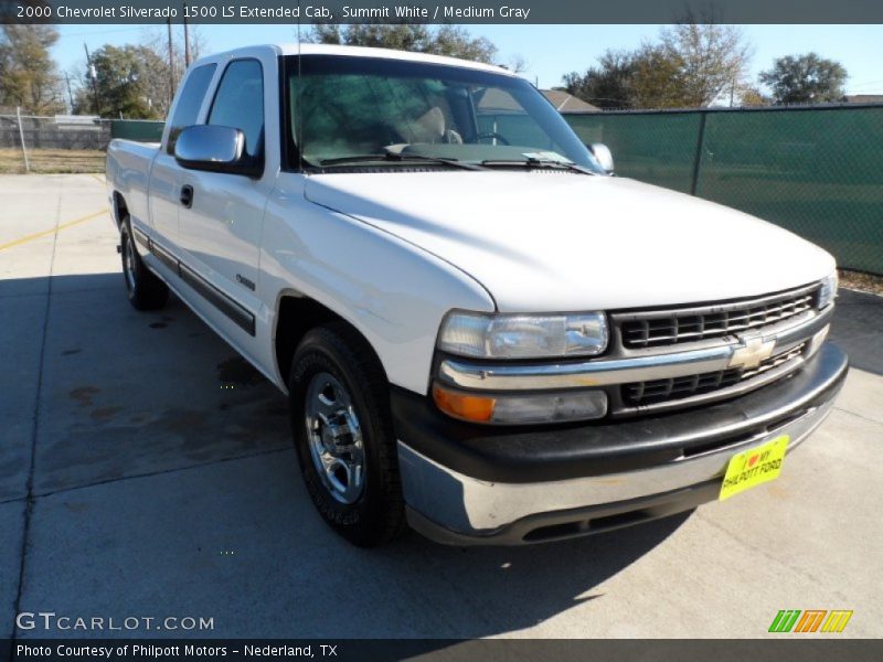 Summit White / Medium Gray 2000 Chevrolet Silverado 1500 LS Extended Cab
