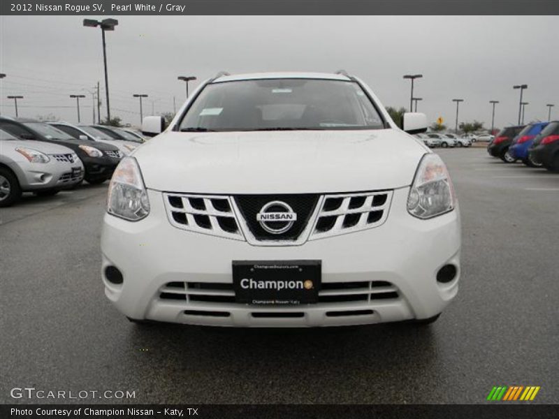 Pearl White / Gray 2012 Nissan Rogue SV