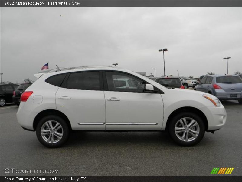 Pearl White / Gray 2012 Nissan Rogue SV