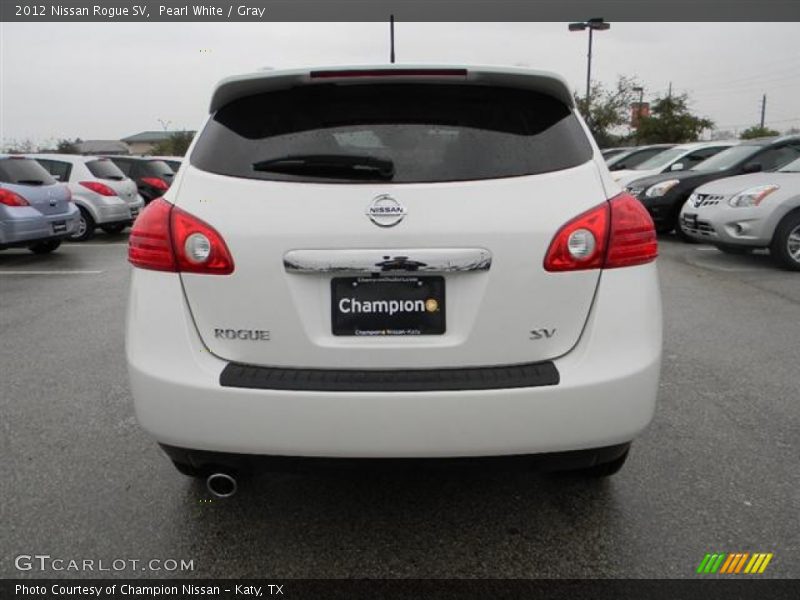 Pearl White / Gray 2012 Nissan Rogue SV