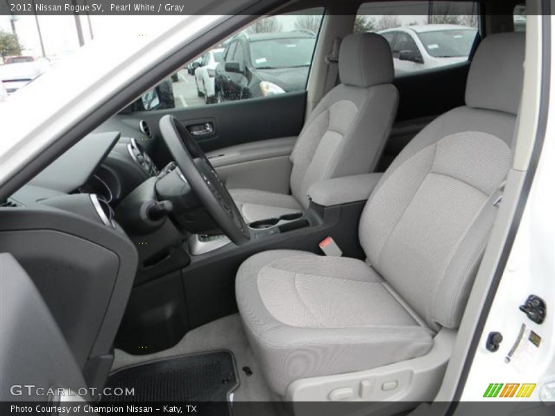 Pearl White / Gray 2012 Nissan Rogue SV
