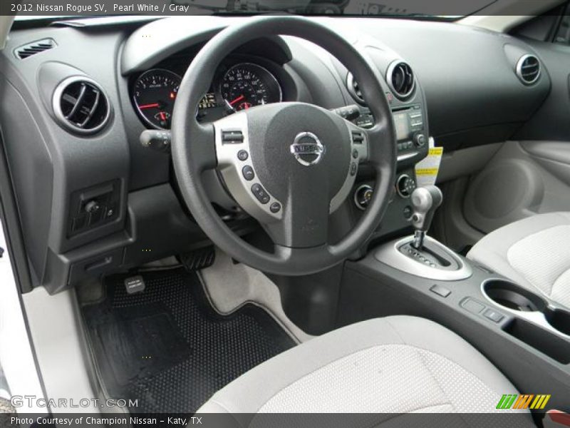 Pearl White / Gray 2012 Nissan Rogue SV