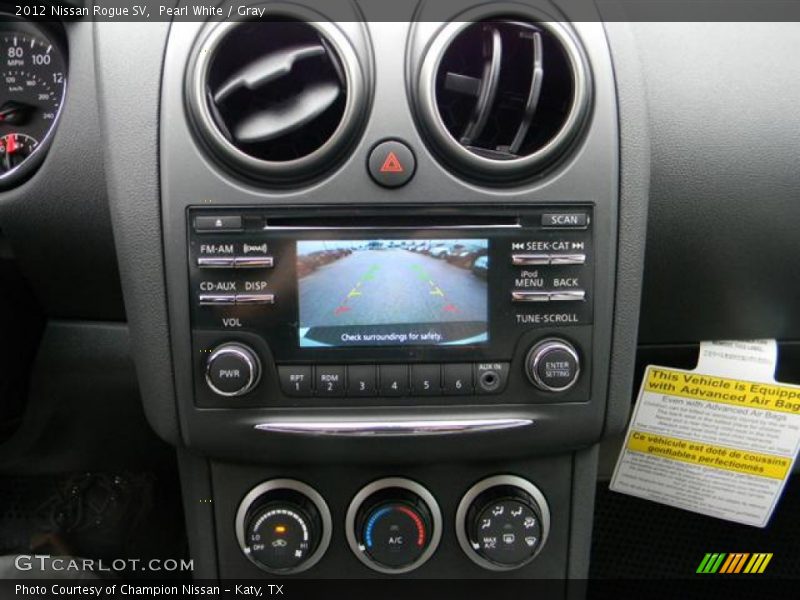 Pearl White / Gray 2012 Nissan Rogue SV