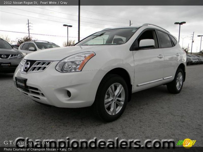 Pearl White / Gray 2012 Nissan Rogue SV